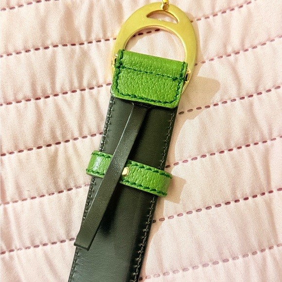 Authentic ✨Authentic Gucci 💚Green Belt with Gold G Buckle - Picture 5 of 7